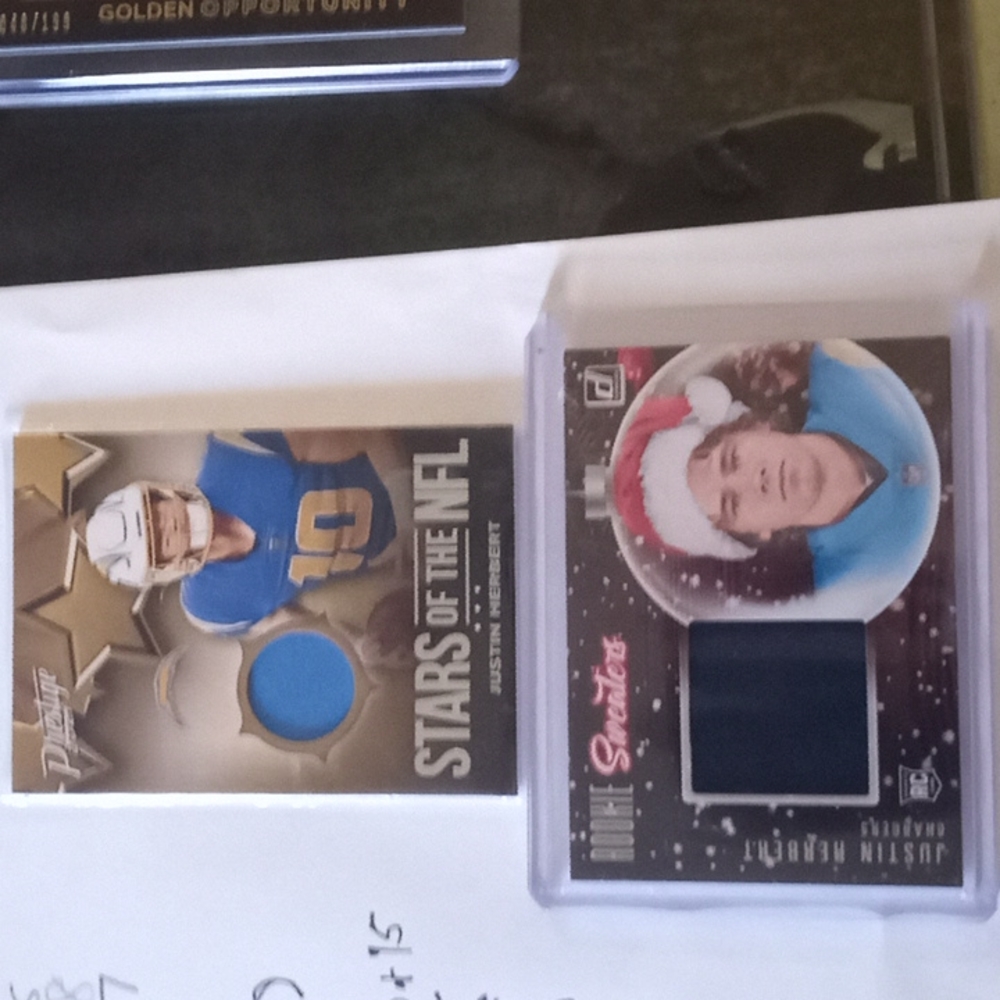Two justin herbert patch cards